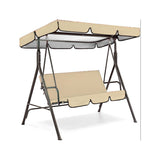 1 x RAW Customer Returns Swing Canopy Replacement Roof for Garden Swing, Universal Sunshade Canopy 190 132 15cm Beige  - RRP €19.99