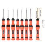 1 x Brand New sourcing map 8pcs Precision Screwdriver Set Y-Type Phillips Star Middle Plate Torx Socket Head Rotating Cover Non-Slip Handle for Cell Phone Watch Eyeglass Electronics Repair Orange  - RRP €14.46