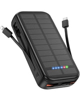 1 x RAW Customer Returns Anyzoo Solar Powerbank 20000mAh, 20W PD 3.0 Fast Charging Power Bank USB C Solar Charger with 5 Outputs and 4 Inputs, External Battery for Smartphones, Tablets and More - RRP €36.12