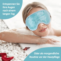 1 x RAW Customer Returns NEWGO Eye Mask Cooling Cooling Mask Face Cooling Glasses for Migraines, Headaches, Swollen, Tired Eyes, Dark Circles, Sinus Pain, Ice Eye Mask, Pack of 2 Blue  - RRP €17.14