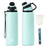 1 x RAW Customer Returns Fjbottle stainless steel sports drinking bottle with magnetic lid 1L, 800ml, 600ml, 400ml BPA-free leak-proof children s bottle - suitable for carbonated drinks, bicycle water bottle thermo for school, fitness - RRP €21.8