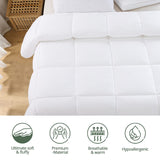 1 x RAW Customer Returns ELEMUSE duvet 200x200cm all-season duvet quilt, 200x200 duvets quilt for allergy sufferers, eco-test, 100 cotton fluffy microfiber filling breathable blanket soft white - RRP €87.72