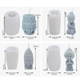 2 x RAW Customer Returns Silicone mold candle 3D Buddha silicone molds candle molds DIY Buddha candle molds 3D Buddha casting mold DIY 3D Buddha figures candles casting mold for soap candles making crafts ornaments 4 pieces  - RRP €43.6