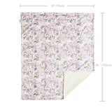 1 x RAW Customer Returns CREVENT Mink Baby Blanket for Girls Soft Plush Gift for Newborn Toddlers Cute Print Dot Back, Lavender Grapes, 75X100cm  - RRP €15.17