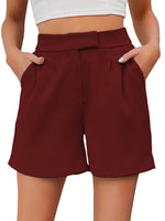 1 x RAW Customer Returns Famulily Women s Shorts Lightweight Outdoor Shorts for Women Travel Beach Shorts Wine L - RRP €30.24