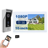 1 x RAW Customer Returns Video Doorbell Intercom with 10 Inch Touch Screen Monitor, 1080P Camera Night Vision Support Remote Unlock for Smart Home Apartment Security - RRP €183.88