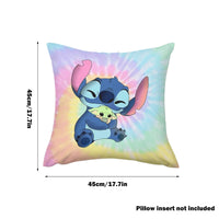 1 x RAW Customer Returns Stitch Pillow Cover, Stitch Pillow, Stitch Gifts, Ubephant 45 45cm Stitch Cuddly Pillow, Stitch Pillow Case, Cute Cartoon Cuddle Pillow, Super Soft Double Sided Fleece - RRP €11.09