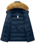 1 x Brand New SZORY Men s Winter Coat Short Thick Warm Jacket with Detachable Faux Fur Hood Navy,XXL  - RRP €22.8