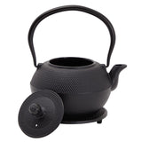 1 x RAW Customer Returns Juvale Japanese Tea Set with Cast Iron Teapot 1200ml , Coaster and 2 Mugs, Tetsubin Style Tea Set, Black - RRP €35.99