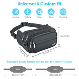 1 x RAW Customer Returns AGPTEK Bum Bag for Men Women Waterproof Belt Bag with 5 Individual Compartments Waist Bags for Dog Walking Travel Hiking Outdoor Activity Black - RRP €24.99