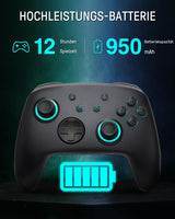 1 x RAW Customer Returns PALPOW Glowing Mode Switch Controller Wireless compatible with Switch OLED Lite, Firefly Bluetooth Controller Gamepad with 7 LED Colors NFC Paddle Turbo - Miner Black - RRP €40.07