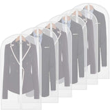 1 x Brand New LATRAT 6 Piece Garment Protective Cover with Semi-Transparent Zipper for Costume Coat, 60 x 100 cm, White - RRP €20.4