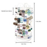 1 x RAW Customer Returns TANOSAN 5-layer jewelry stand, rotating jewelry holder, earring holder, earring stand organizer, metal jewelry storage for earrings, necklaces, bracelets white  - RRP €26.26