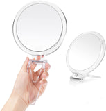 1 x RAW Customer Returns B Beauty Planet Double Sided Handheld Magnifying Mirror, 20X 1X Magnification, Portable Magnifying Mirror for Makeup Travel, 6.0 Transparent  - RRP €17.78