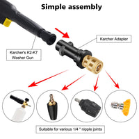 5 x RAW Customer Returns Sukudon Pressure Washer Gun Adapter to 1 4 Quick Connect Female Connector Compatible with Karcher K Series K2 K3 K4 K5 K6 K7 Pressure Washers - RRP €49.45