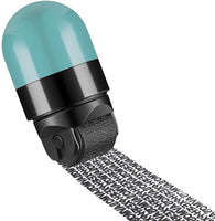 1 x RAW Customer Returns Identity Protection Roller Stamp, Wide Roller Anti-Theft, Identity Prevention, Stamp for Secure Confidential ID, Blackout, Anti-Theft and Privacy Light Blue  - RRP €20.4