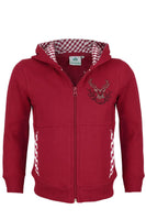 1 x RAW Customer Returns Isar-Trachten Unisex - Children s Children s Traditional Sweat Jacket Red, Red, 164 - RRP €45.01