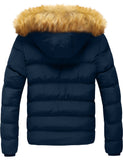 1 x RAW Customer Returns SZORY Men s Short Winter Coat Thick Warm Puffer Jacket with Detachable Faux Fur Hood Grey, S  - RRP €92.98