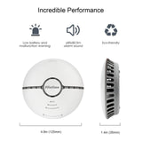 1 x RAW Customer Returns Smoke detector Wi-Fi with replaceable battery mute button, smart fire alarm, auto self-check function, complies with EN 14604 standard 5 pack  - RRP €112.93