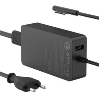 1 x RAW Customer Returns Surface Pro Charger 65W 15V 4A Power Adapter for Microsoft Surface Pro 11 10 9 8 Pro 7 7 6 5 4 3 X, Surface Go 4 3 2 1, Surface Laptop 7 6 5 4 3 2, Surface Book 3 2 1, with USB Port - RRP €23.35