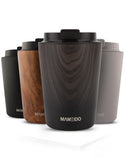 1 x RAW Customer Returns MAMEIDO thermal mug 350ml, 470ml 700ml - leak-proof coffee mug to go made of stainless steel, double-walled insulated, leak-proof - coffee to go mug keeps you warm Ebony, 0.35l  - RRP €27.99