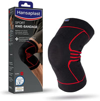 1 x RAW Customer Returns Hansaplast Sport knee bandage, knee bandage stabilizes and supports the joint, bandage with patella insert helps to relieve the kneecap, size S M - RRP €21.13