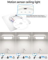 1 x RAW Customer Returns Peasur LED ceiling light with motion detector, 20W 5000K flat LED lamp with motion detector inside, 22cm modern ceiling lamp motion sensor for stair lighting, balcony, storage room, basement, hallway, garage - RRP €19.99