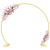 1 x RAW Customer Returns Fomcet 2.4M Wedding Arch Gold Round Balloon Arch Large Metal Ring Wedding Arch Frame Circle Backdrop Stand for Party Ceremony Events Decoration - RRP €55.45