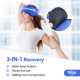 1 x RAW Customer Returns Hilph Migraine Cooling Pad Gel Cooling Pad, Migraine Headband Cold-Warm Compress for Migraines, Headaches, Sinus Pain, Blue  - RRP €19.67