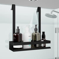 1 x RAW Customer Returns Bestdon Black Stainless Steel Hanging Shower Shelf Bathroom Anti-Rust - RRP €33.43