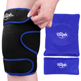 1 x RAW Customer Returns Hilph large knee cooling cuff, complete cooling pad knee, cooling pads, cooling pack, cooling compress, cooling pack knee for knee replacement operations, swelling, knee cooling bandage - black - RRP €26.33