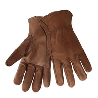 1 x RAW Customer Returns OLSON DEEPAK Leather Work Gloves for Driver Motorcycle Riding Yard Work Farm-Soft and Perfect Fit for Men and Women Retro, Large  - RRP €16.12