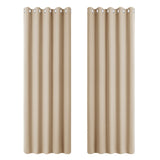 1 x RAW Customer Returns PONY DANCE bedroom curtains and curtains thermal 2 pieces H 228 x W 167 cm curtain blackout eyelet curtain window curtain opaque biscotti beige - RRP €47.95