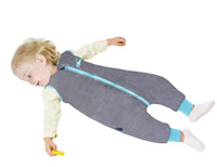 1 x RAW Customer Returns ililmmoe Baby Unisex Sleeping Bag with Feet Pajamas Infant Walking Cotton Sleeping Bag Wearable Blankets Cotton Clip Lining 1.5 Tog,Gray Pirate Whale L,100cm - RRP €23.99