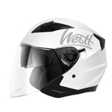 1 x RAW Customer Returns Westt jet helmet with visor and sun visor motorcycle helmet men women scooter helmet moped helmet moped chopper helmet motorcycle half helmet open-face helmet pilot helmet ECE DOT certified - RRP €71.8