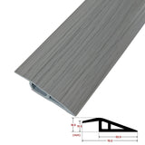 1 x RAW Customer Returns PVC threshold ramp, self-adhesive, floor transition strip, threshold reducer, end transition profile height adjustment, cover strips, transition rail, carpet edge strip B, 1 meter 1.5 cm  - RRP €21.17