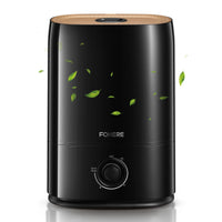 1 x RAW Customer Returns FOHERE Humidifier for Bedroom Large Room, 5L Cool Mist Ultrasonic Humidifier for Plants and Baby, Lasts 40 Hours, Essential Oil Compartment, Ultra Quiet, and Auto-Off, Black - RRP €39.98