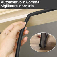 16 x Brand New Adhesive Door Window Seal, Draft Excluder Soundproofing Seals, Rubber Strip Seal, Door Frame Insulation for Gaps in Doors 8M, Porous-Black  - RRP €341.76