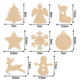 9 x Brand New HAKACC 80pcs Wooden Christmas Tree Pendants DIY Christmas Tree Ornaments Christmas Tree Decorations Crafts - RRP €183.6