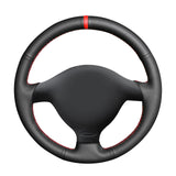 1 x RAW Customer Returns MEWANT Steering Wheel Cover for Golf 4 for Passat B5 for Polo MK6 for Seat Leon 1M for Fabia 1 6Y Hand Sewing Black Artificial Leather Microfiber Leather Car Steering Wheel Cover - RRP €35.99