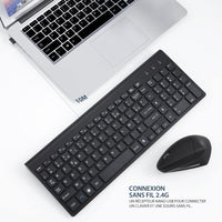 1 x RAW Customer Returns 2.4GHz Wireless Vertical Ergonomic Mouse and Keyboard Combo Slim Portable Size for PC Desktop Laptop Tablet Mac - RRP €20.4