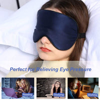 1 x RAW Customer Returns Warming Eye Mask, PJYU Electric Heated Mask Silk for Dry Eyes, Puffy Eyes, Blepharitis Treatment, Relief of Eye Strain, Styes Eye and MGD Navy Blue  - RRP €33.43