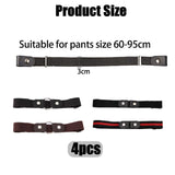 1 x Brand New Pack of 4 belts without buckle, elastic belt without buckle, adjustable belt, elastic buckle-free belt, for jeans pants dress for women and men - RRP €27.6