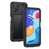 1 x RAW Customer Returns Lanhiem Cover Compatible with Xiaomi Redmi Note 11 Note 11S 4G Waterproof IP68 Waterproof Durable Shockproof Underwater Case with Screen Protection, Black - RRP €23.99