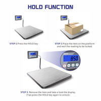 1 x RAW Customer Returns ACCT Postage Scale 400lb, mail scale, Digital Postal Scale with hold auto-off tare function, shipping scale for packages small business luggage office, heavy duty scale with batteries power adapter - RRP €55.07