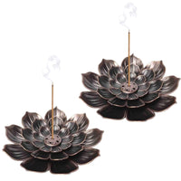 6 x Brand New Incense holder, brass lotus holder, incense holder, for incense sticks, incense cones or home decoration accessories, yoga tea house lotus, 2 pieces  - RRP €38.94