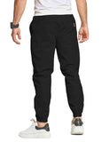 1 x RAW Customer Returns JustSun Chino Pants Men Cotton Casual Pants Men Jogging Pants Men Tracksuit Pants Sports Pants Men Long with Drawstring Casual Pants with Pockets Black 3XL - RRP €38.99