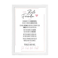 1 x Brand New Definition Poetry Art Print Poster Christmas Gifts Best Friend Gifts Wall Pictures Living Room Christmas Gift Best Friend Birthday Wall decoration decoration living room DINA A4 with frame - RRP €18.14