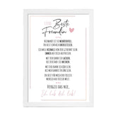 1 x Brand New Definition Poetry Art Print Poster Christmas Gifts Best Friend Gifts Wall Pictures Living Room Christmas Gift Best Friend Birthday Wall decoration decoration living room DINA A4 with frame - RRP €18.14