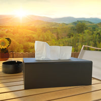 1 x RAW Customer Returns EFUTURETIME 2pcs. Tissue Box, 25 13 9cm, Cosmetic Tissue Box, Acrylic Waterproof Tissue Box, Magnetic Base, for Bathrooms, Kitchens, Offices, Rectangular, Black - RRP €35.04